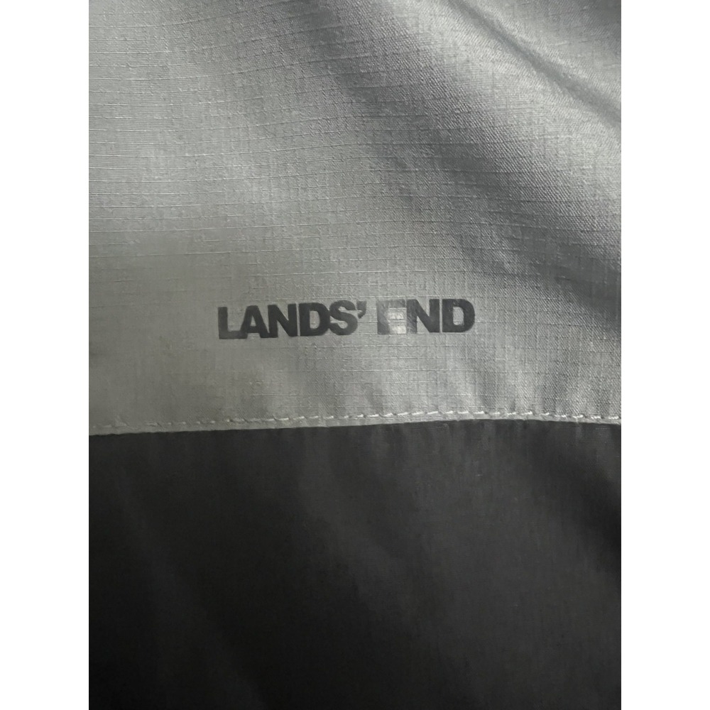 Lands' End Hooded Jacket Black/Grey Zip Up - See Measurements for Size - Picture 3 of 7